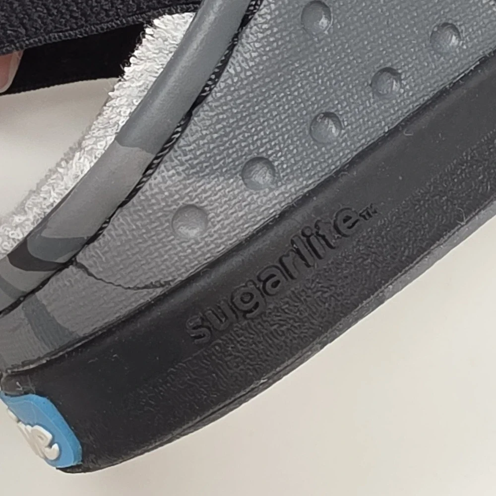 New! Native Jefferson French Terry Toddler Slip On Shoes Grey Black US C6
